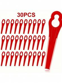 10/30/100pcs Lawn Mower Replacement Blade, Plastic Gourd Shaped Blades For Patio Lawn Garden Lawn Mower, Garden Lawn Trimmer Mower Accessories Tools