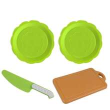 HUANG ER 儿童厨房切食物玩具，假装水果蔬菜配件，带购物储物篮，塑料迷你碗碟和刀具，益智玩具，男孩和女孩玩具，圣诞礼物，万圣节礼物（鸡蛋、鱼、烤鸡、香蕉、橙子）