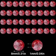 300 Stücke 8mm Acryl Eiswürfel Perlen, DIY Schmuckherstellung Zubehör für Armbänder, Halsketten, Handyketten