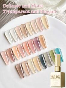 XEIJAYI 24Pcs 15ML Ice-Through Color Gel Nail Polish Semi Permanent Nail Art Soaking UV LED Nail Salon DIY Nail Salon Gel For Spring And Summer - Multicolor - View 8