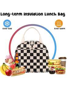 Borsa termica da pranzo per l'esterno, borsa isolante per lavoro, campeggio, picnic, carina in velluto a coste, borsa termica riutilizzabile
