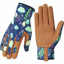Gardening Gloves For Women2Breathable Leather Garden Gloves With Grip, Thorn-Proof Puncture-Resistant Work Gloves - Green - View 10