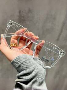 1/3pcs Unisex Square Frame Daily Wear Optical Glasses, Campus Style Face-Flattering Glasses