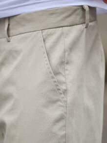 1 pieza Shorts tipo bermudas de cintura casual y deportivos para verano, ideales para Día del Amante, Día del Maestro, Día del Padre, Carnaval, Pascua, Año Nuevo, Ramadán