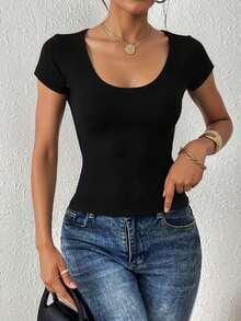 Women T-Shirts - Black and White - View 5