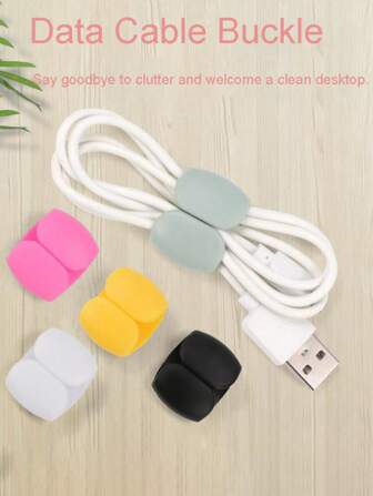 22 pz/20 pz Nuovi dispositivi di organizzazione e gestione di cavi creativi, alla moda e semplici, con motivi cartoni animati e colori misti, adatti per cavi di auricolari, caricabatterie, cavi dati, cavi per computer, fili elettrici, avvolgicavo per elettrodomestici, elementi essenziali da viaggio, accessori da viaggio, vacanze estive, ritorno a scuola