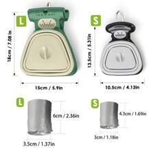 1 Piece Dog Poop Picker - Poop Clip - Easy To Carry (Includes 3 Rolls = 60 Plastic Trash Bags) - Foldable Trash Cleaner - Portable Hiking Clip Pet Poop Clip - Enjoyable Dog Walking - Trash Bags Can Be Stored Inside The Container Dog Poop Picker Dog Poop Scoop, Suitable For Small And Large Dogs
