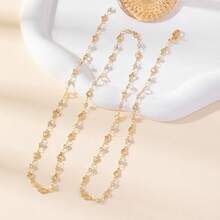 1 chiếc vòng cổ dài hình chữ Y bằng vàng/bạc dành cho nữ, phụ kiện dự tiệc/dạ tiệc, mặt dây chuyền lấp lánh cổ chữ V sâu, hàng ngày, ngày lễ, kỷ niệm, quà tặng sinh nhật, phong cách Bohemian thanh lịch sang trọng tối giản gợi cảm dễ thương - Trái tim rỗng vàng - Xem 3