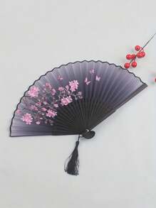 1/2/3pcs Vintage Handheld Foldable Paper Fan,Portable Bamboo Fan With Foldable Paper Cover - Perfect Summer Accessory For Staying Cool And Stylish, Perfect For Parties And Events