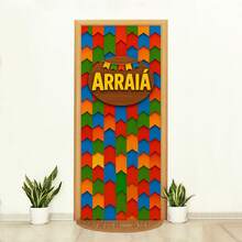 Felicita Decorative Door Cover 3D Sublimated Fabric Party 0.85x2.10 Junino - CP-394 - 查看 1