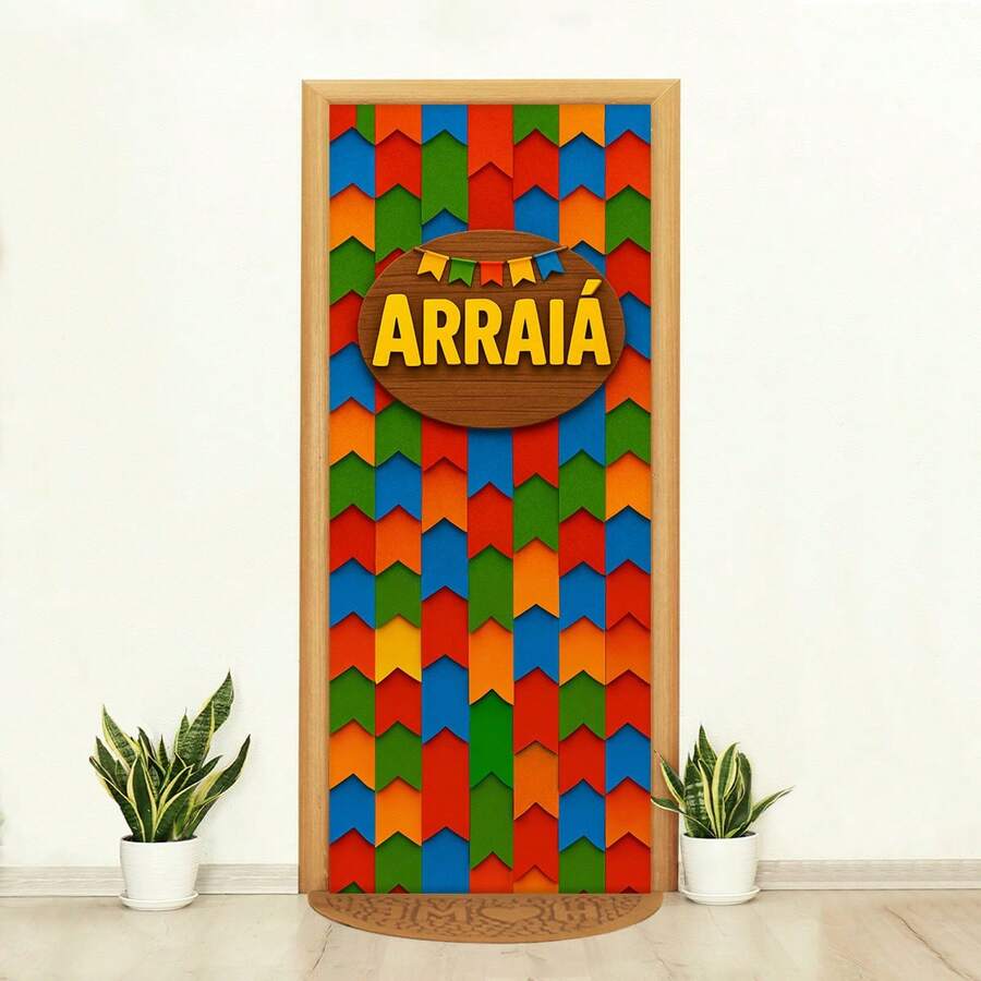 Felicita Decorative Door Cover 3D Sublimated Fabric Party 0.85x2.10 Junino - CP-394 - 查看 1