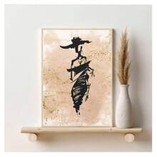 1pc Frameless Modern Fashion Women's Line Art Posters Minimalist Watercolor Fashion Wall Arts Nordic Style Living Room Bedroom Dormitory Study Bar Coffee Shop Office Room Wall Decoration Home Decoration