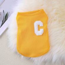 Waffle Pattern Cute Casual Sleeveless Pet Vest Tops For Cats & Dogs