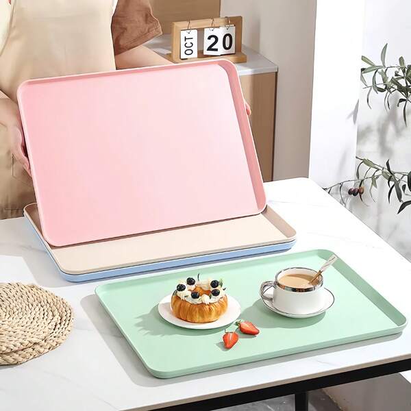 4 stuks/1 stuk jumbo herbruikbare kleurrijke plastic compartimenten voor ontbijt-, fruit-, thee-, dessert- en koffiekopjes, geschikt voor feestdagen, buiten eten, snacks en keukengebruik, festival serveerschalen | Elegante serveerschalen | Duurzame plastic schaal, decoratieve schaal, serveerschaal voor bruiloftsdecoratie