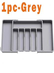 Bandeja para cubiertos expandible de 6-8 compartimentos para cajones, organizador de cubiertos de cocina con divisores ajustables, caja de almacenamiento de utensilios para cucharas, tenedores, cuchillos, apta para cocina, dormitorio, oficina