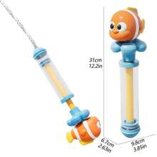 1pc Clownfish Water Gun Toy, Beach Pool Shooting Game Water Gun Toy For Summer Pool Beach, Ocean World Outdoor Toy, Suitable For Children 3+ And Adults, Fit For Birthday Party And Summer Outdoor Water Fight, Family And Friends Interaction, Birthday/Holiday Gift (Some Colors Random)