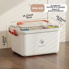 Large Capacity Medicine Box Portable Home First Aid Medical Kit Family Emergency Medicine Box With Multi-Layer Drug Storage Case - S C3599A - View 9