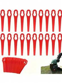 10/30/100pcs Lawn Mower Replacement Blade, Plastic Gourd Shaped Blades For Patio Lawn Garden Lawn Mower, Garden Lawn Trimmer Mower Accessories Tools
