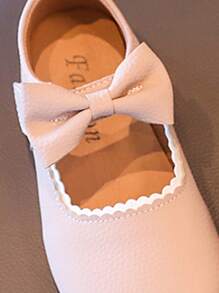 Girls' Princess Shoes, Non-Slip Soft Sole Pink Butterfly Ballet Flats, Suitable For Spring & Autumn