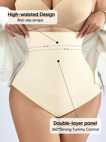 Tangas elásticos de alta cintura con efecto de levantamiento de caderas y control de abdomen para mujeres de talla grande