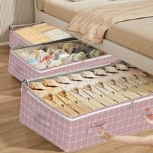 Extra Large Under Bed Storage Bag | Breathable Foldable Clothes, Quilt And Sheet Organizer - Space Saving Bedroom Solution