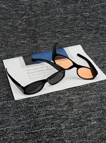 DareSee 2pcs Oval Small Frame Fashion Fashion Glasses For Women, Casual & Resort Music Fest Y2K Fest Back To School Autumn Christmas Christmas Winter Christmas Gifts