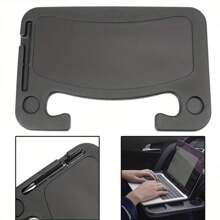 Steering Wheel Desk Tray With Cup Holder And Pen Slot - Double-Sided, Snug Fit, Multifunctional Laptop Desk For In-Car Use, Automobile Desk Tray