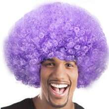 1 pieza Peluca afro de 80g de colores divertida de payaso para fiestas, suministros de fiesta, disfraz de carnaval, disfraz de Navidad, disfraz de Año Nuevo, unisex