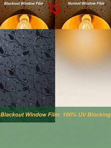 Static Cling Blackout Window Film, Privacy Protection, Thermal Insulation, 100% Blackout, No Glue Required - Black - View 3