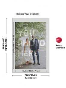 1pc Custom 5D DIY Diamond Art Painting Kit - Personalize With Your Photo, Round Or Square Acrylic Diamonds, Ideal For Home Decor & Unique Gifts, 11.81x15.7in, Diamond Art Kits - Multicolor - View 78