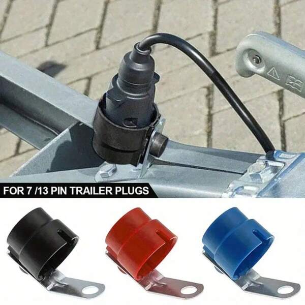 Anhänger Verbindung 7/13 polige Anhänger Stecker Adapter Montage Halterung, runde Parkabdeckung, Anhänger Stecker Halter, Stecker Halterung, Anhänger Verbindung Halter, Anhänger Verbindung Zubehör Steckdose Befestigung, Kraftfahrzeug Zubehör