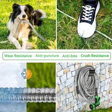Silver Metal Garden Hose, 50-100 Ft. 304 Stainless Steel Flexible Water Hose , Puncture Resistant, With 10 Adjustable Spray Pattern Nozzles, Heavy Duty Industrial Water Hose, High Temperature Resistant, Low Temperature Resistant, Easy To Water Your Yard, Anti-Kink, Easy To Store And Handle - 銀色 - 查看 5
