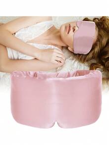 Silk Sleep Mask Sleeping Band Eye Cover Blindfold For The Night Sleep Mask For Eyes,Simulation Silk Cool Soft Travel Eye Mask, Long Eye Mask Shade No Pressure On Eyes No Ear Stretching,School,Back To School,Travel,Travel Essentials,Home Essentials,Eye Mask,Sleep Mask - Multicolor - View 3