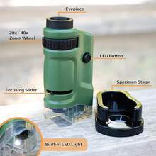 MicroBrite 20x-40x Zoom LED Lighted Pocket Microscope (MM-24) - MicroBrite Microscope (MM-24) - View 5