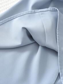 Contrast Color Collar Sleeveless Dress For Girls, Sweet & Cute Style, Suitable For Summer Wear - Blue - View 9