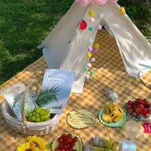 Große Stranddecke, Outdoor-Picknick-Matte, wasserdichte und sandabweisende tragbare Stranddmatte, schnell trocknend und faltbar, leicht für Frühling Sommer Camping für Outdoor-Indoor-Familie, Strand, Park, Rasenflächen, Wandern, Musikfestival, Picknickdecke