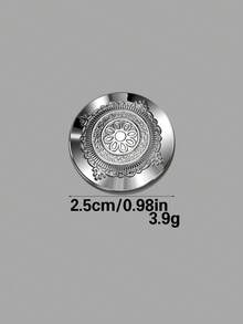 4 件/包优雅圆形经典图案复古纽扣,手工缝纫装饰纽扣,适用于毛衣、外套、西装外套、夹克和服装配饰 - 彩色 - 查看 11