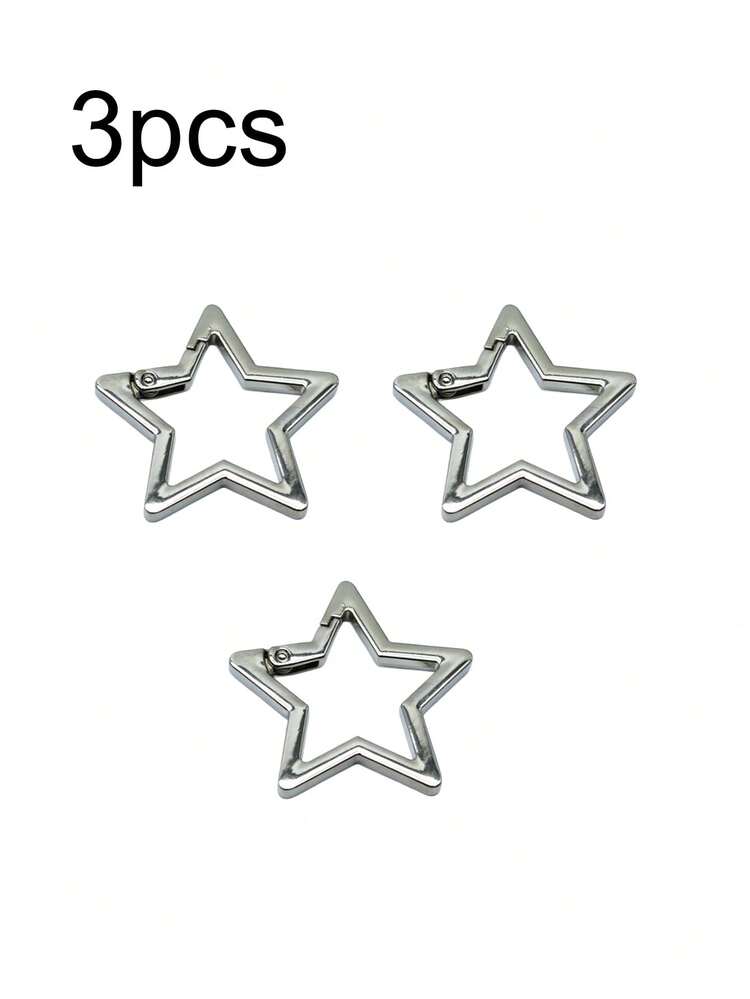 Metal Star Shaped Spring Snap Hook, Openable O-Ring Connector For Handbags, Belts, Outdoor Camping & Hiking, DIY Bag Accessories, Phone Case Pendant, Car Key Chain, DIY Pendant Open Ring, Bag Strap Connector, DIY Pendant - Multicolor - View 13