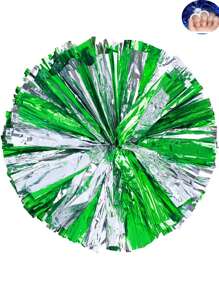 2pcs Football/Basketball Cheerleader Pom Poms, Metal Series Sports Team Activity, Dancing Performance Props, Square Dance Game Props, Dancing And Fan Cheering Props, Suitable For Outdoor Sports Team Performances