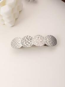 Pinzas de pelo con clip de resorte de metal únicas para mujeres, pinzas laterales de una sola pieza de lujo, nuevo diseño de alta gama 2025, pasadores, accesorios para el cabello, accesorios para la cabeza, accesorios para el cabello para mujeres, pasador - Plateado - Ver 4