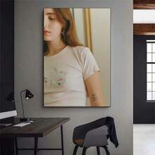 1 件魅力歌手 Clairo 海报画廊印刷帆布画家居装饰墙贴客厅帆布画房间墙壁装饰可选框架 - 彩色 - 查看 20