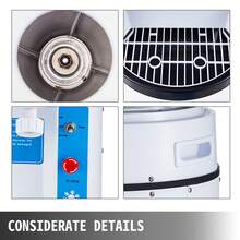 110V Commercial Ice Shaver Crusher 1100LBS/H With 17.6 LBS Hopper, 350W Tabletop Electric Snow Cone Maker 320 RPM Rotate Speed Perfect For Parties Events Snack Bar - US A Type Plug(110-127V) - View 7