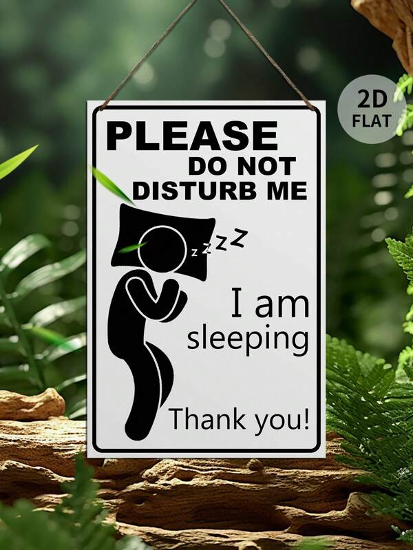 1pc Wooden Wall Hanging Sign, "Please Do Not Disturb, I Am Resting" Decor For Bedroom And Living Room Entrance, Size: 30cm X 20cm X 0.3cm, Comes With Twine Room Decor Bedroom Decor Home Decor Wall Decor