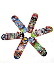 Mini Finger Skateboard Toy, Professional Finger Skateboard Stress Relief Toy, Teenage Gift, Finger Skateboard With Bearings, Double Kick Deck, Desk Toy For Office And Classroom, Teenage Christmas Gift - Multicolor - View 10