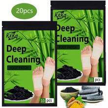 30片装深层清洁足贴，含木醋 - 不含酒精，去除毒素，清洁放松双脚 - 沐浴后舒缓足部护理