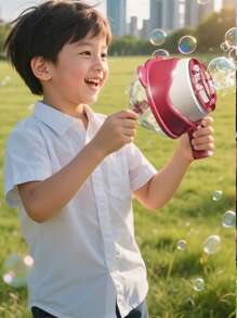 1 pieza Soplador de burbujas sin batería, juguete máquina de hacer burbujas portátil, regalo de fiesta al aire libre, adecuado para deportes de verano y niños de 3+ años