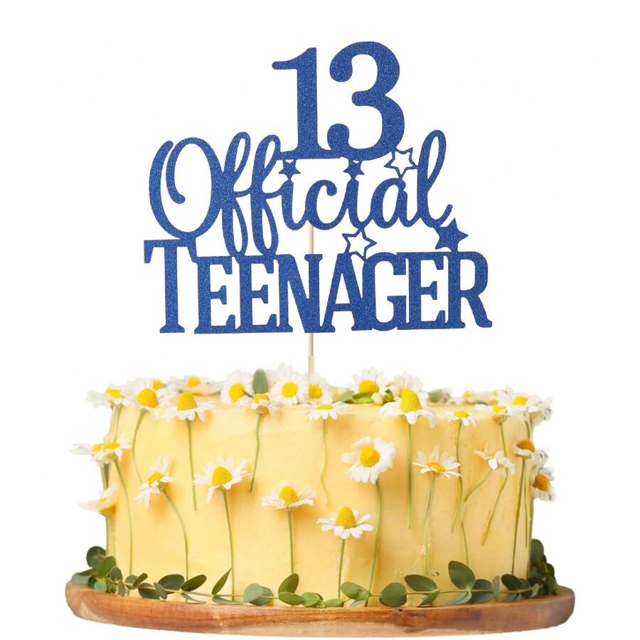 1 件闪光 13 官方青少年蛋糕装饰，官方 13 青少年生日蛋糕装饰 - 13 岁生日蛋糕装饰，13 岁生日快乐蛋糕装饰派对装饰派对用品