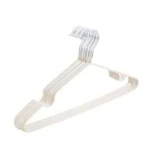 1 Piece/5 Pieces/10 Pieces/20 Pieces Set Indoor Clothes Hangers, Simple Household Non-Marking Hangers, Metal Adult Non-Slip With Groove Plastic-Coated Hangers