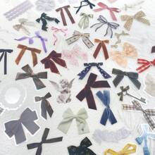 50 Stücke transparente Aufkleber, Schleifen-Aufkleber, Schleifen-Dekorationen, Schleifen-Partydekorationen, ästhetische Aufkleber, Vinyl-Wasserdichte Aufkleber, ästhetische Laptop-Aufkleber-Packung, Skateboard-Aufkleber, Wasserflasche-Aufkleber, Notizbuch-Aufkleber, Schulmaterial, Rückkehr zur Schule