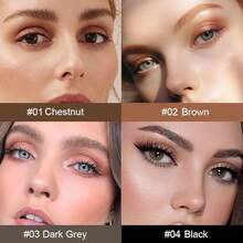 6Pcs Eyebrow Pencils For Women, Wooden Hard-Core Dark Brown Eyebrow And Eyeliner Pencil, Long Lasting Waterproof And Sweat-Proof, Beginner Makeup Brow Pencil,Create A Natural Eye Brow Makeup - 04# 2Pcs Sponge Head(1)-black - View 5